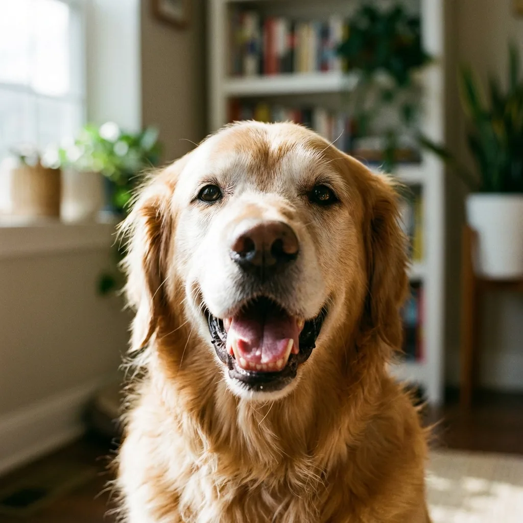 Sadie the dog, happy and alert after NeuroChew