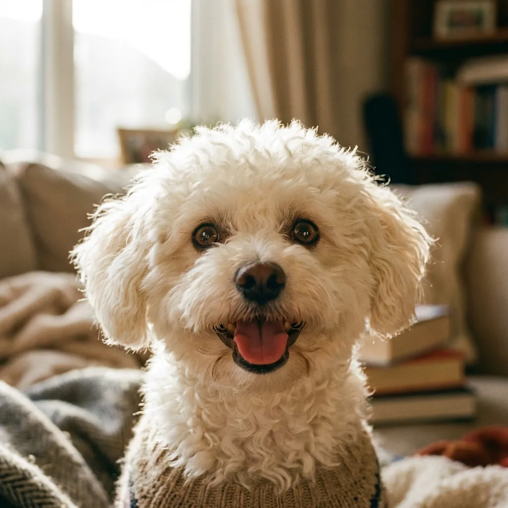 Zeze the dog, playful and alert after cognitive improvement