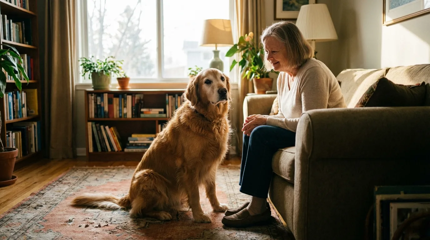 Dog responding to commands and showing clearer thinking